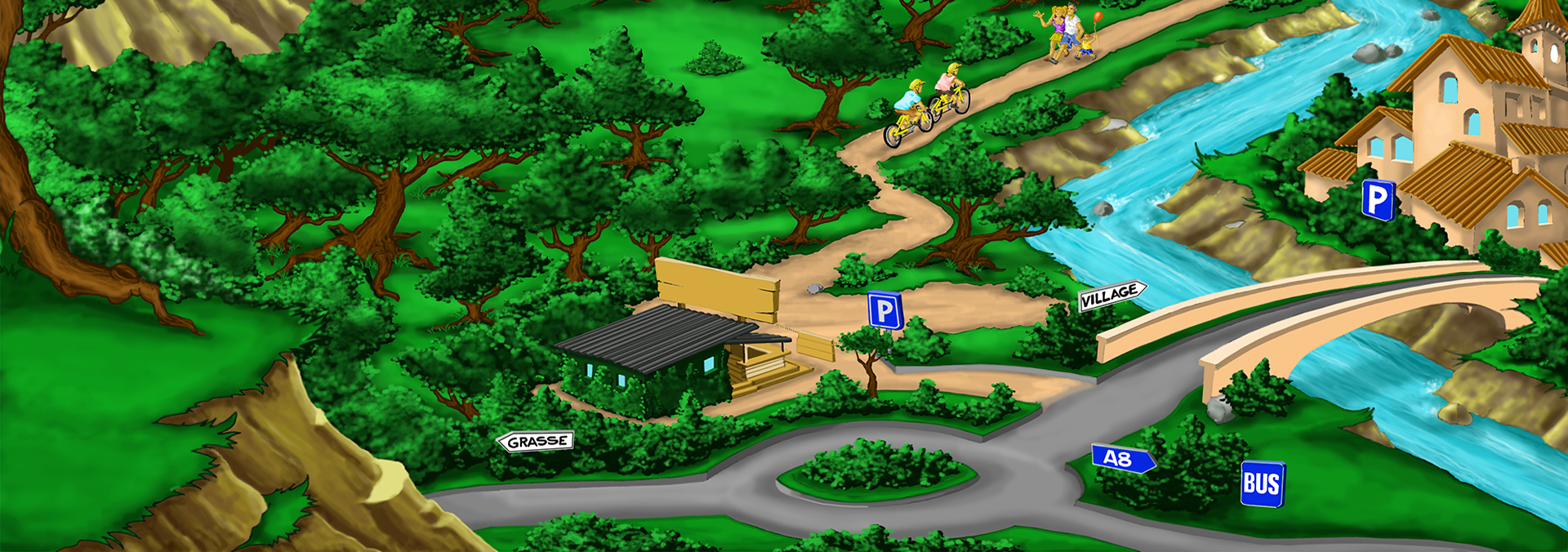 Illustration de l'accès au parc